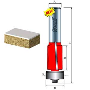 Freud Downshear Helix Flush Trim Router Bit
